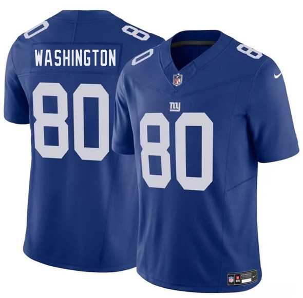 Men & Women & Youth New York Giants #80 Montrell Washington Blue 2025 F.U.S.E. Vapor Untouchable Limited Stitched Jersey
